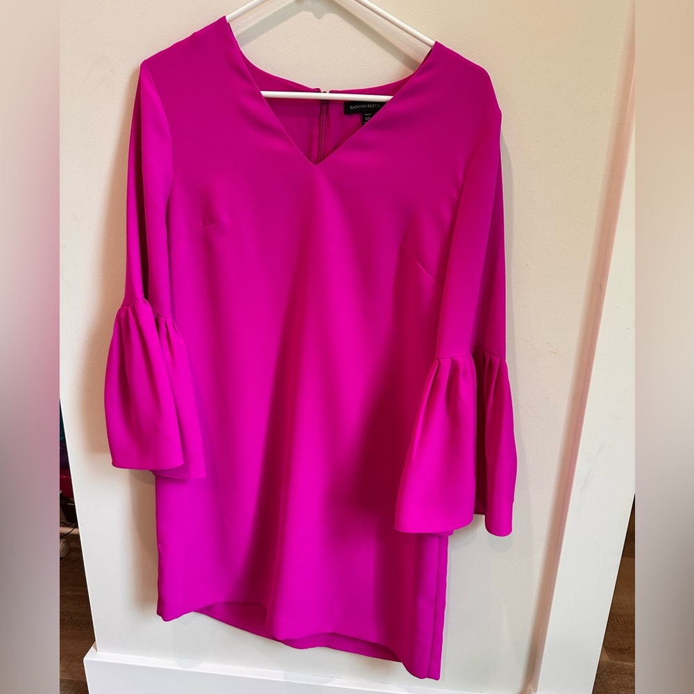 Banana Republic Pink Bell Sleeve Tunic Dress